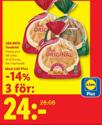 Liba Bröd Tunnbröd