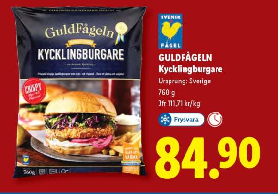 Guldfågeln kycklingburgare