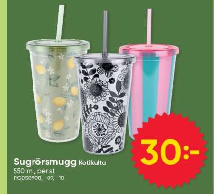 Sugrörsmugg Kotikulta