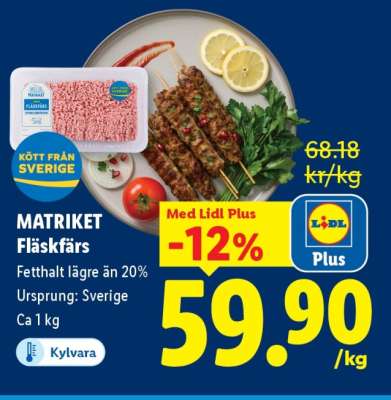 Matriket Fläskfärs