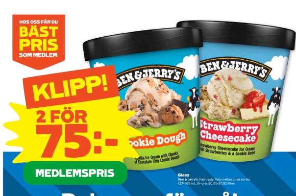 Ben & Jerry’s glass