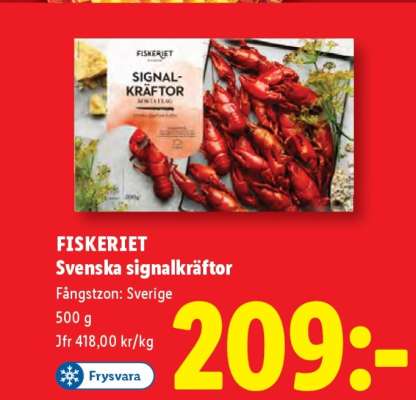 FISKERIET Svenska signalkräftor