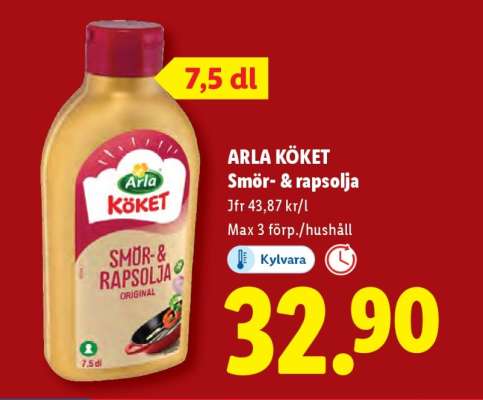 Arla köket smör & rapsolja