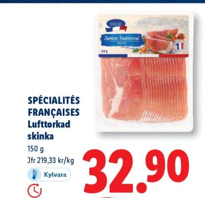 SPÉCIALITÉS FRANÇAISES Lufttorkad skinka