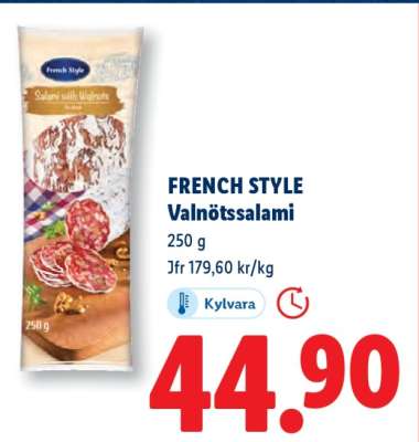 French Style Valnötssalami