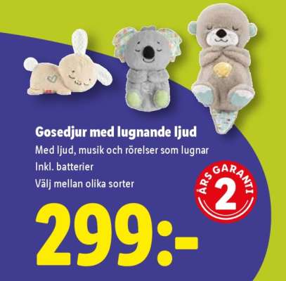 Gosedjur med lugnande ljud