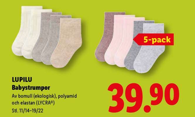 LUPILU Babystrumpor