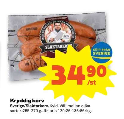 Kryddig Korv