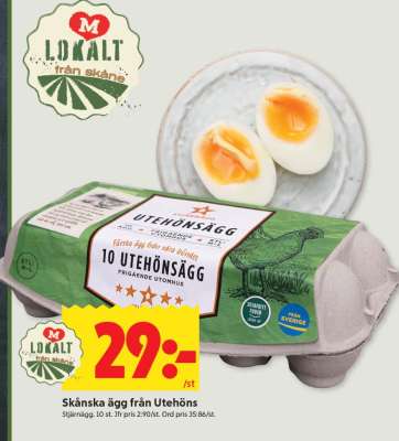 Skånska ägg från Utehöns