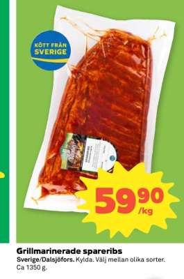 Grillmarinerade spareribs