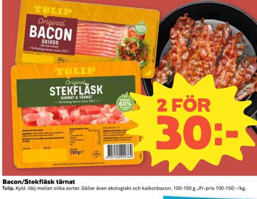 Bacon/Stekfläsk tärnat