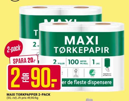 MAXI TORKPAPPER 2-PACK