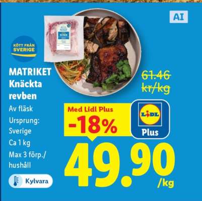 Matriket Knäckta revben
