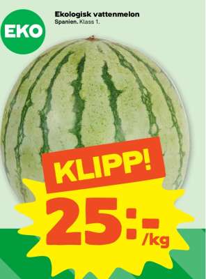 Ekologisk Vattenmelon