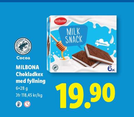MILBONA Chokladkex med fyllning
