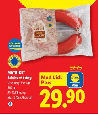 MATRIKET Falukorv i ring