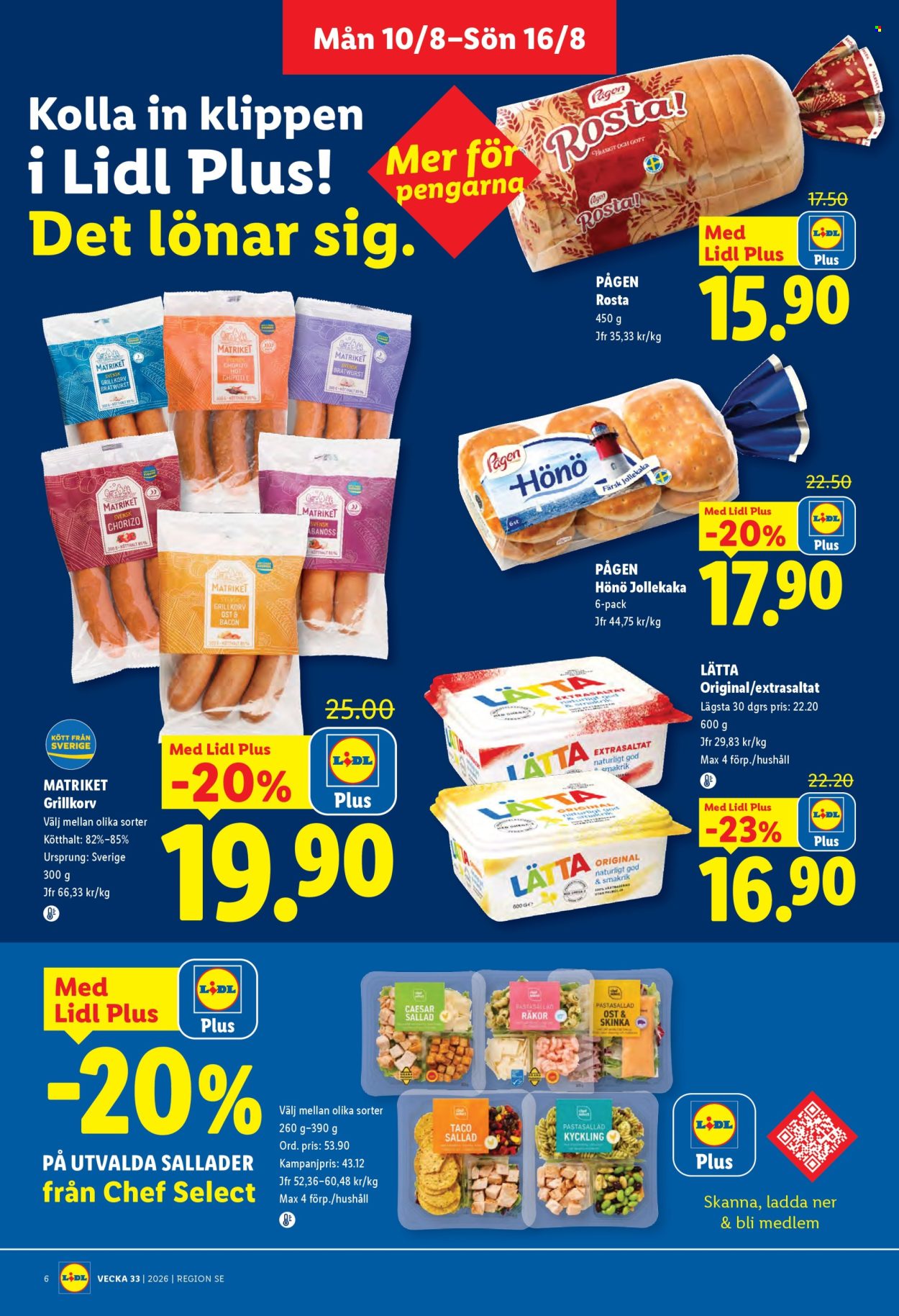 Lidl reklamblad - 10/8 2026 - 16/8 2026. Sida 6