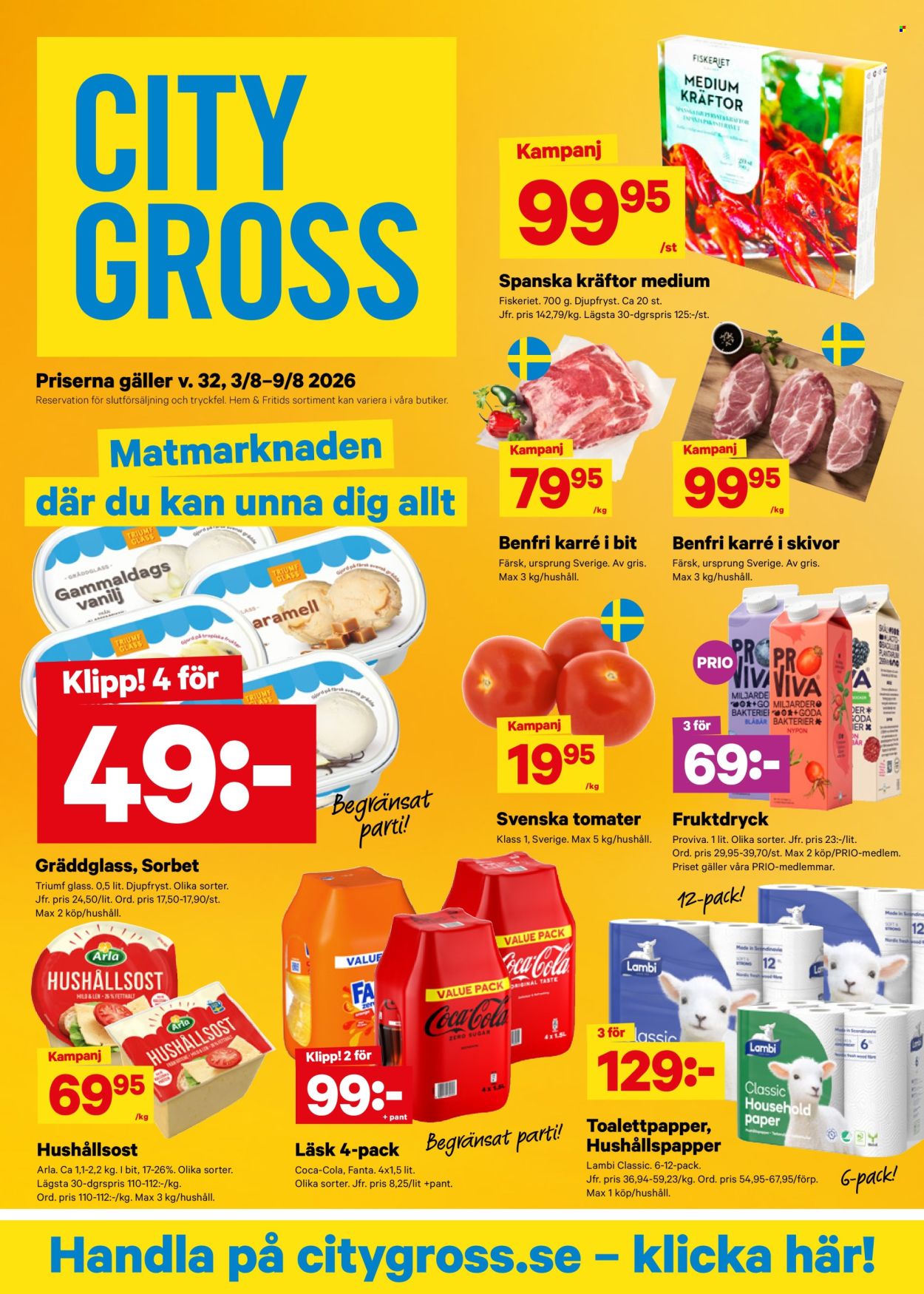 City Gross reklamblad - 3/8 2026 - 9/8 2026. Sida 1
