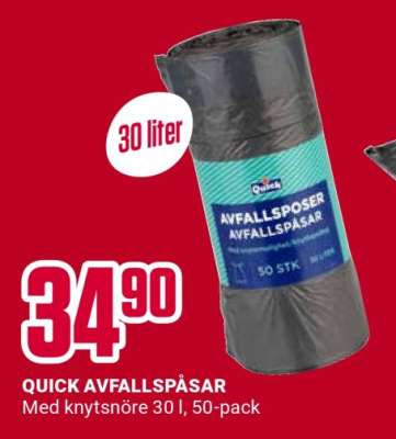 QUICK AVFALLSPÅSAR