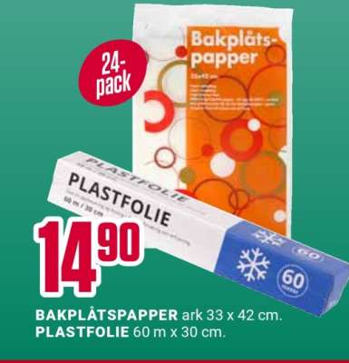 Bakplåtspapper, Plastfolie