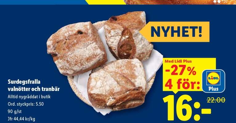 Surdegsfralla valnötter och tranbär