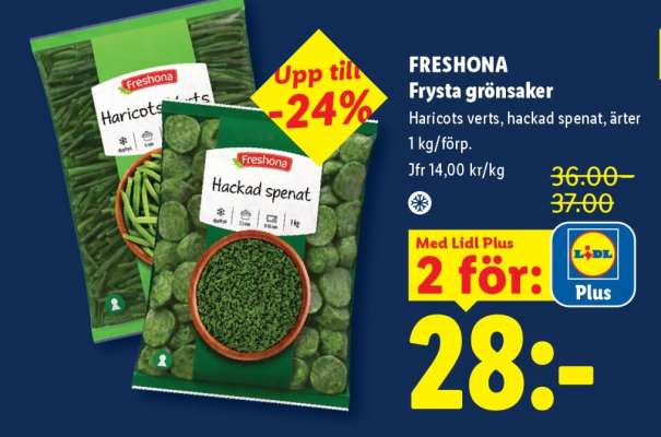FRESHONA Frysta grönsaker