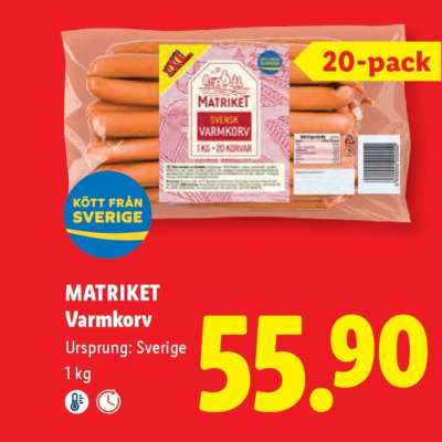 Matriket Varmkorv