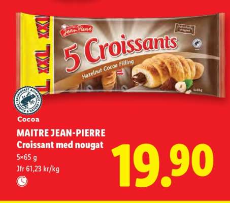 MAITRE JEAN-PIERRE Croissant med nougat