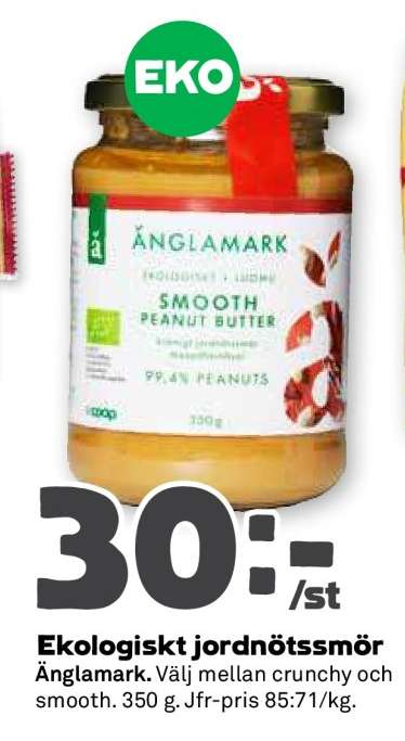 Ekologiskt jordnötssmör Änglamark