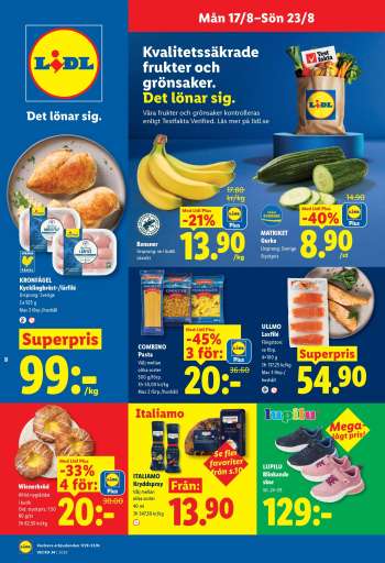 thumbnail - Lidl reklamblad - ERBJUDANDEN VECKA 34
