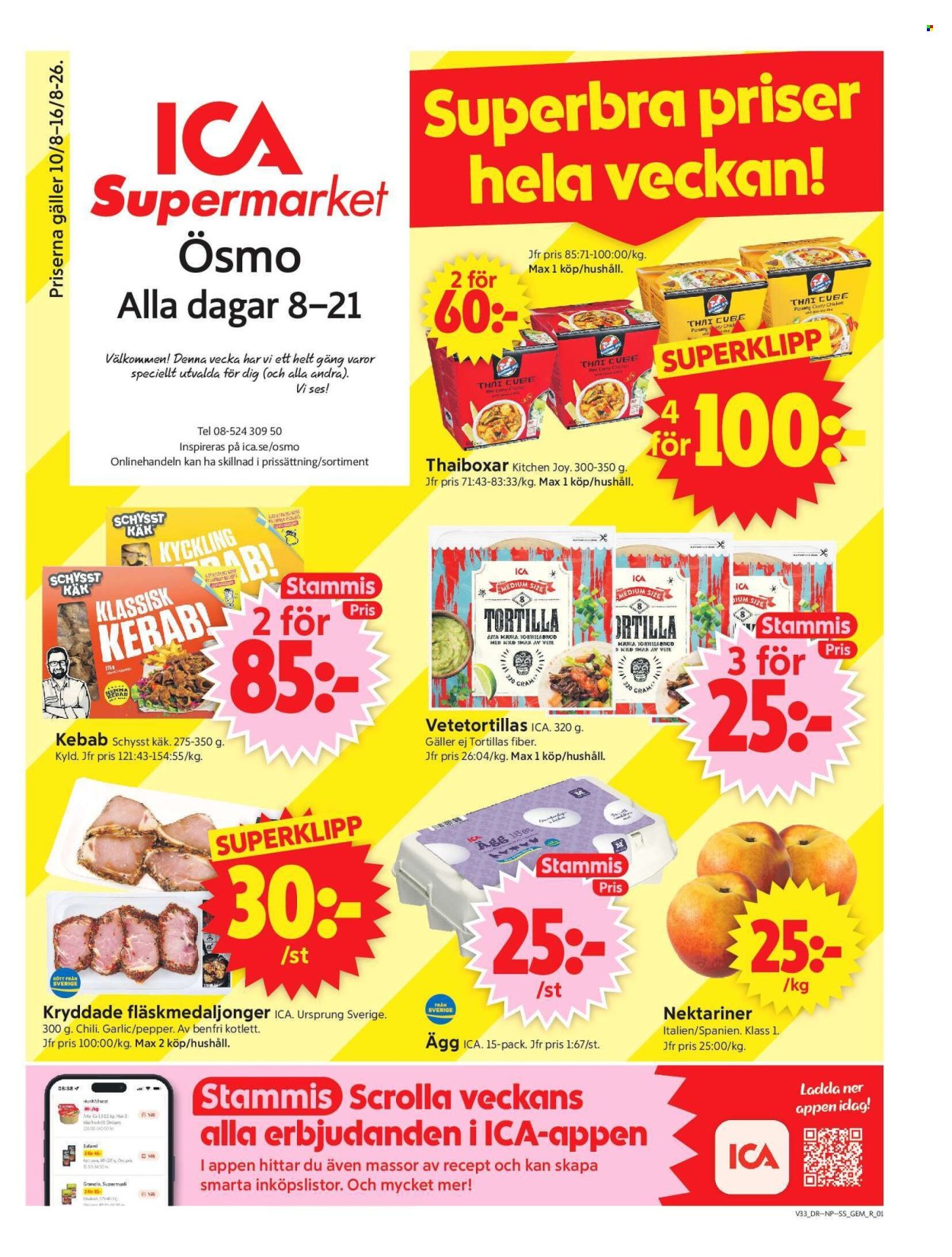 ICA reklamblad - 10/8 2026 - 16/8 2026. Sida 1