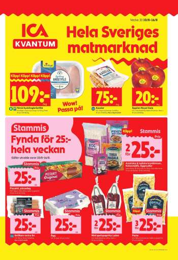 ICA reklamblad - 10/8 2026 - 16/8 2026.