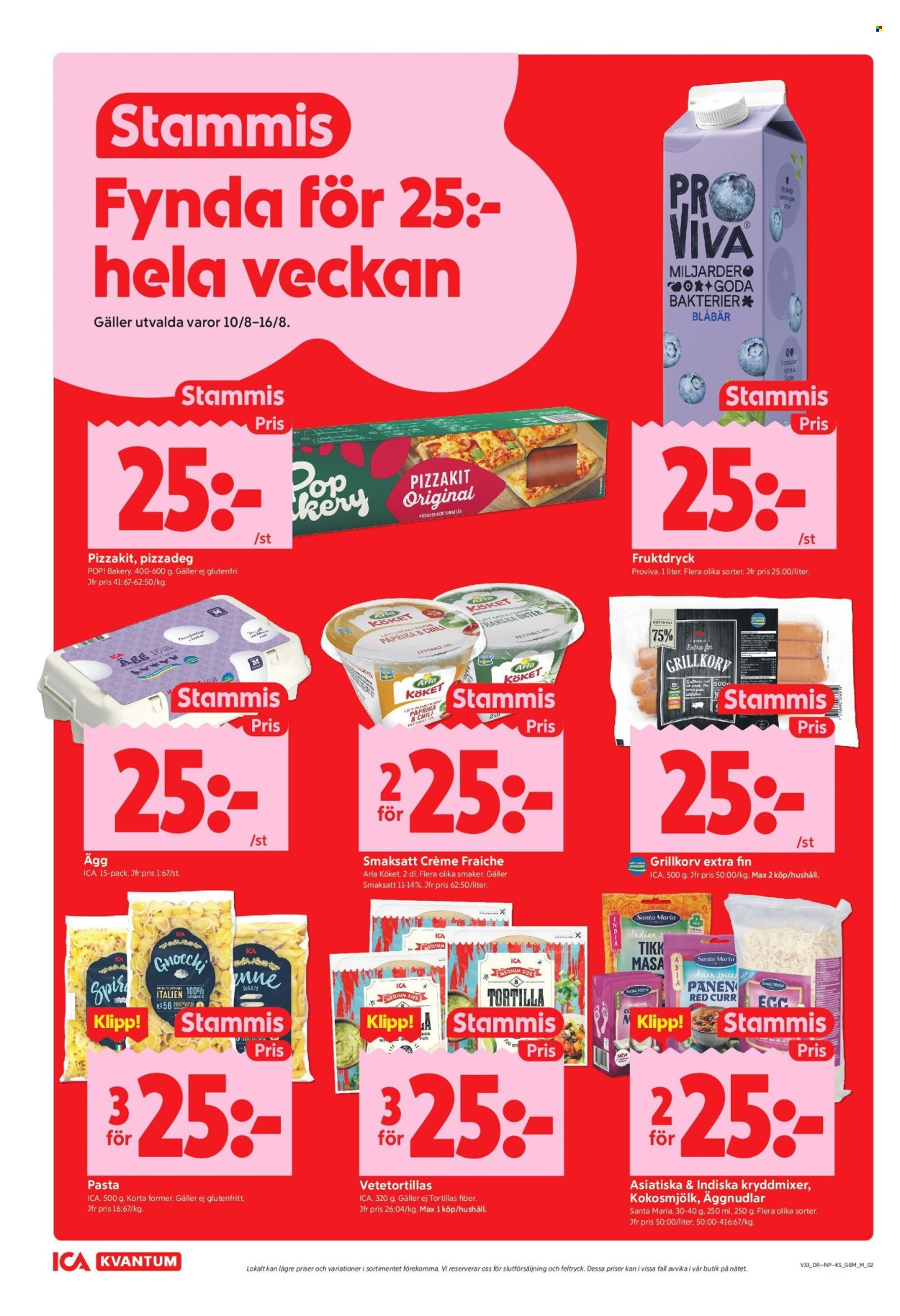 ICA reklamblad - 10/8 2026 - 16/8 2026. Sida 2
