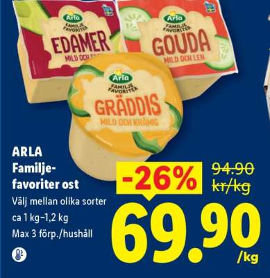 Arla familjefavoriter ost