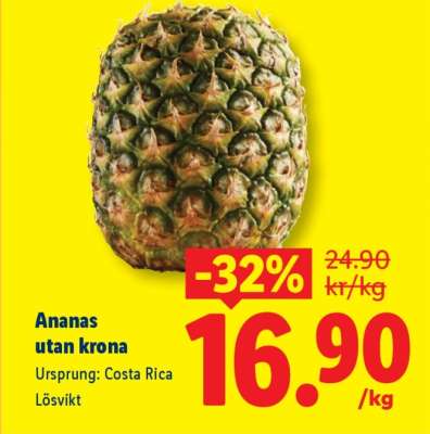 Ananas utan krona