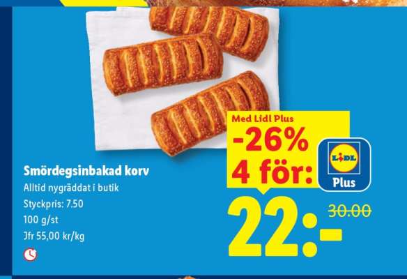 Smördeginsbakad korv