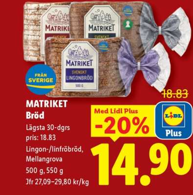 MATRIKET Bröd
