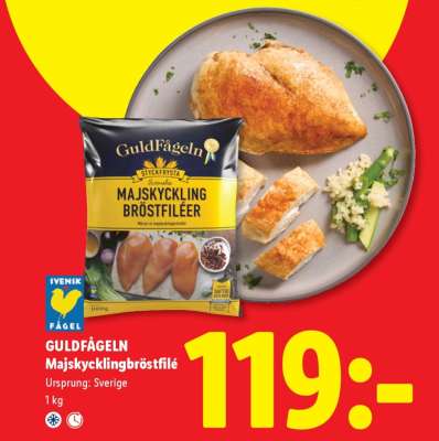 Guldfågeln majskycklingbröstfilé