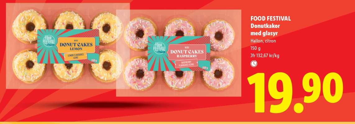 FOOD FESTIVAL Donutkakor med glasyr