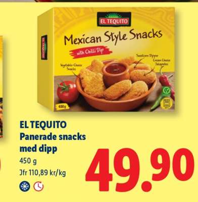 EL TEQUITO Panerade snacks med dipp