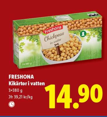 FRESHONA Kikärtor i vatten