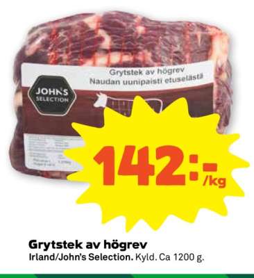 Grytstek av högrev