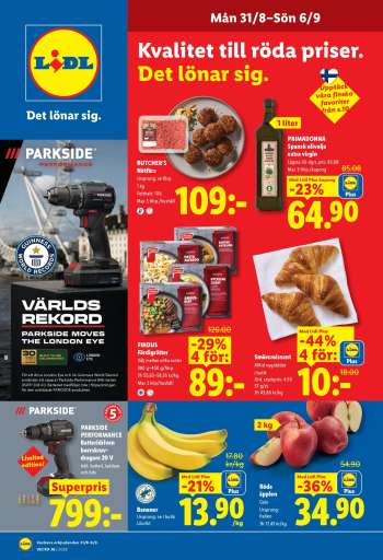 Lidl reklamblad - 31/8 2026 - 6/9 2026.