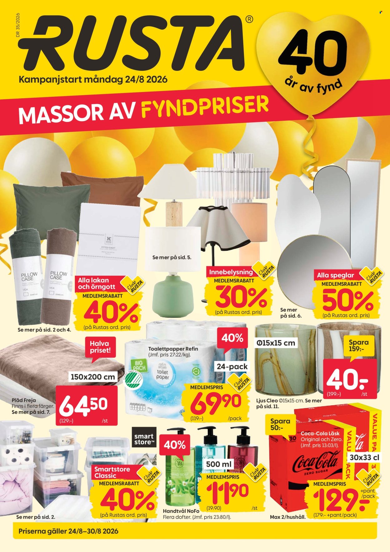 Rusta reklamblad - 24/8 2026 - 30/8 2026. Sida 1