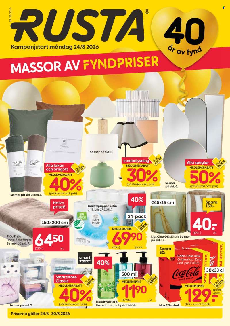 Rusta reklamblad - 24/8 2026 - 30/8 2026.