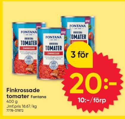 Finkrossade tomater Fontana