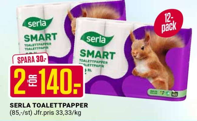 SERLA TOALETTPAPPER