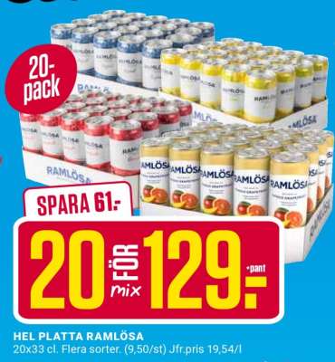 Hel platta Ramlösa