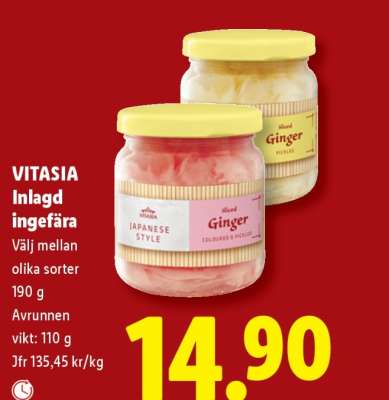 Vitasia Inlagd ingefära