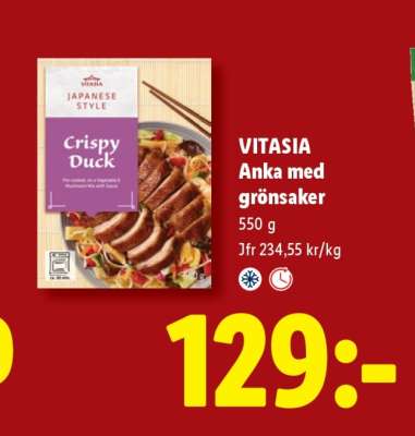 Vitasia Anka med grönsaker